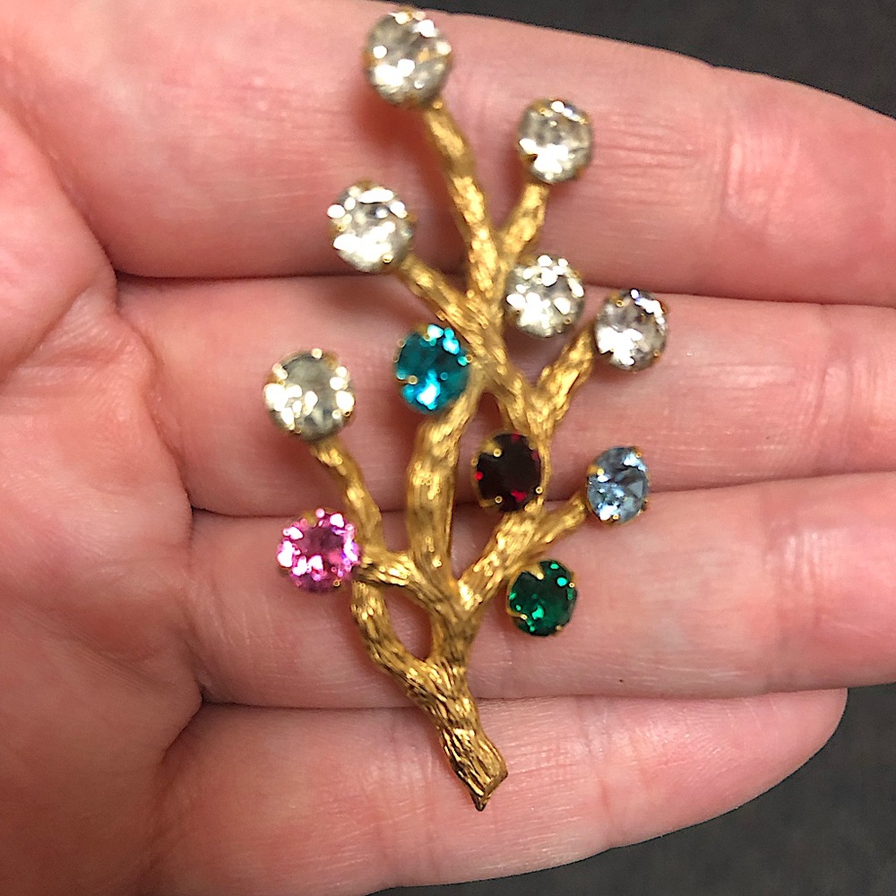 Vintage Colorful Nature Brooch